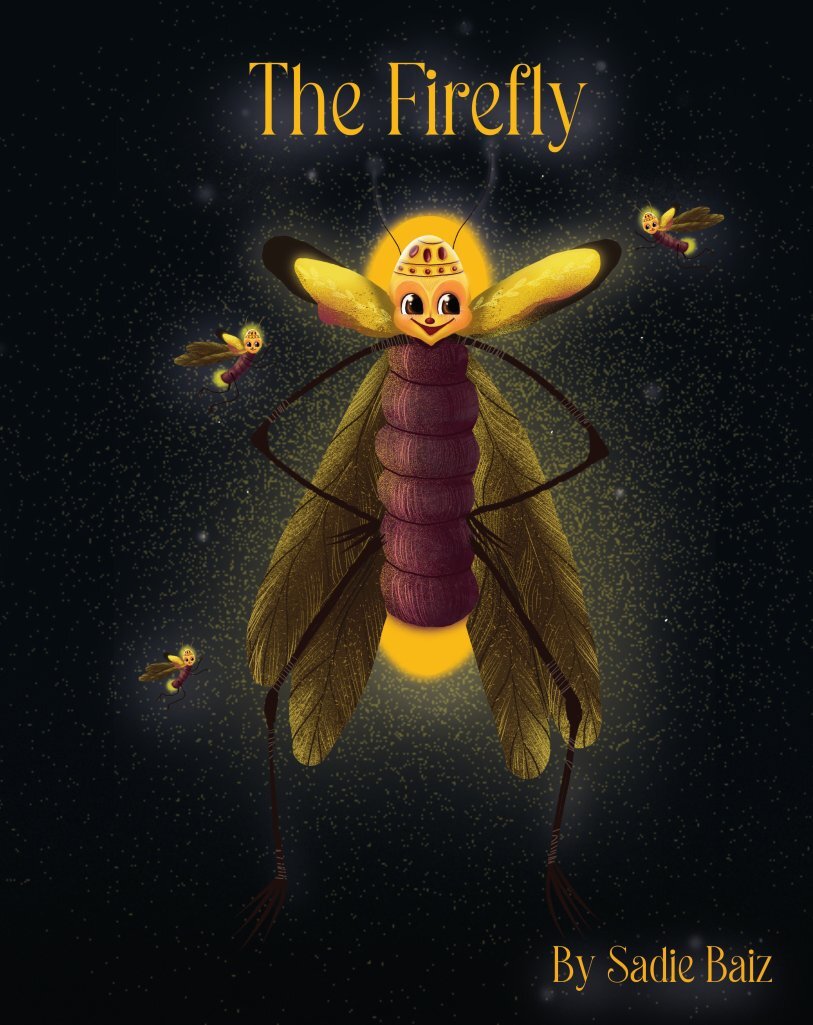 The Firefly front cover: a smiling firefly glowing against a starry night sky