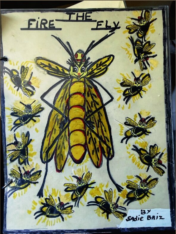 Sadie's hand-painted original cover of The Firefly