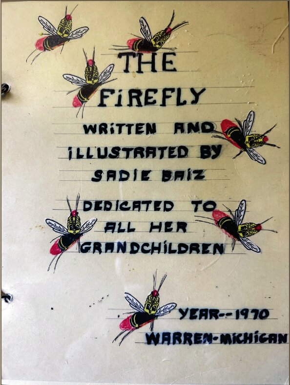 The original hand-lettered title page, dated 1970, Warren, Michigan
